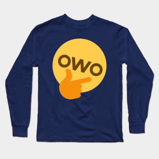 OwO thonk emoji Long Sleeve T-Shirt